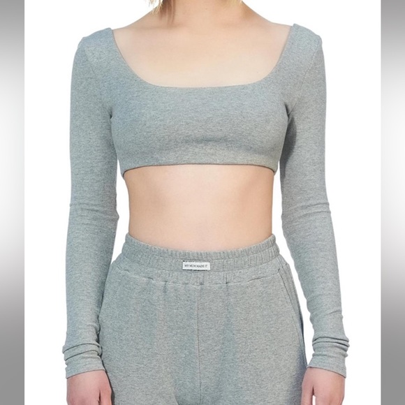 My Mum Made It long sleeve crop top - Picture 3 of 4